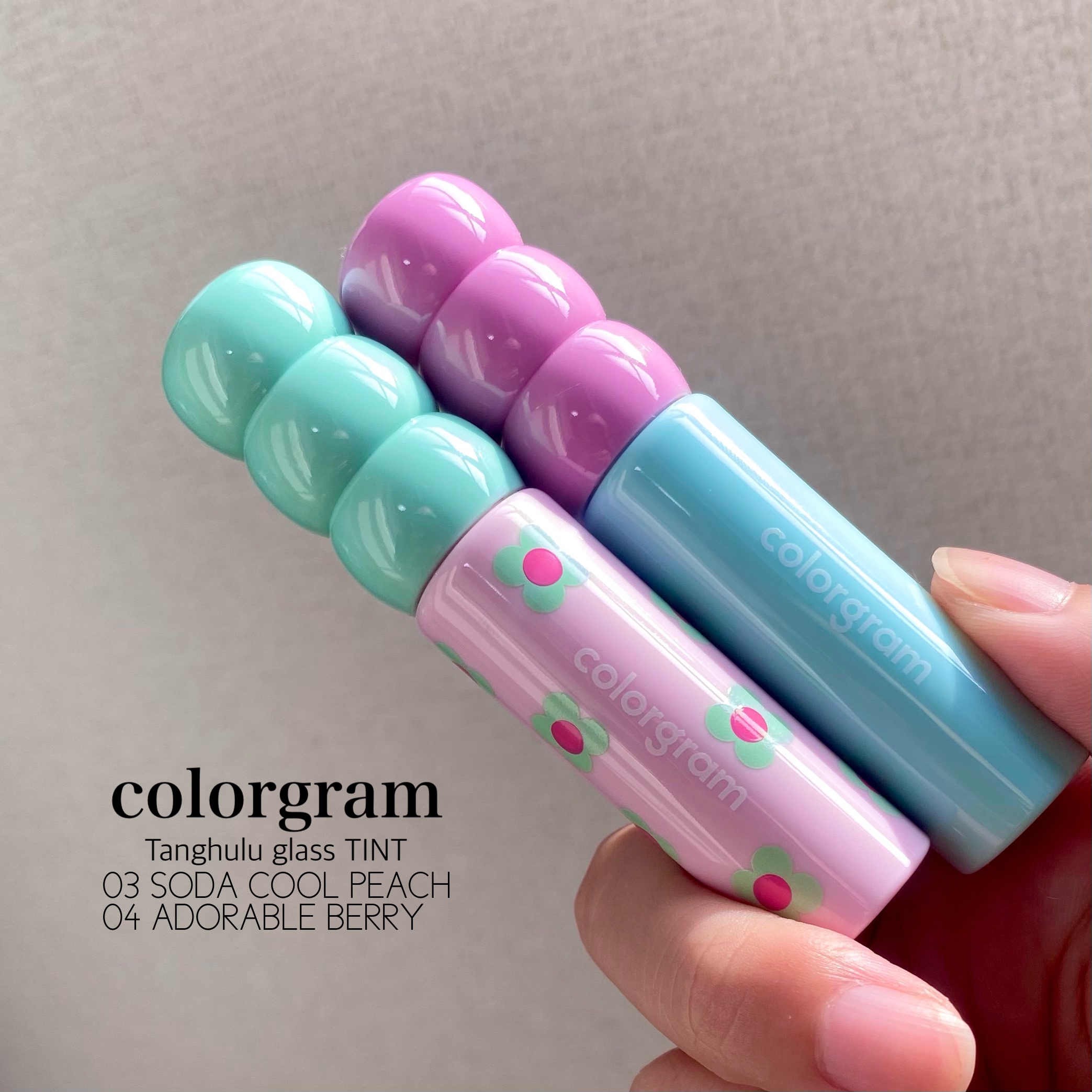 タンフルグラスティント 03.SODA COOL PEACH/Colorgram/リップティントを使ったクチコミ（2枚目）