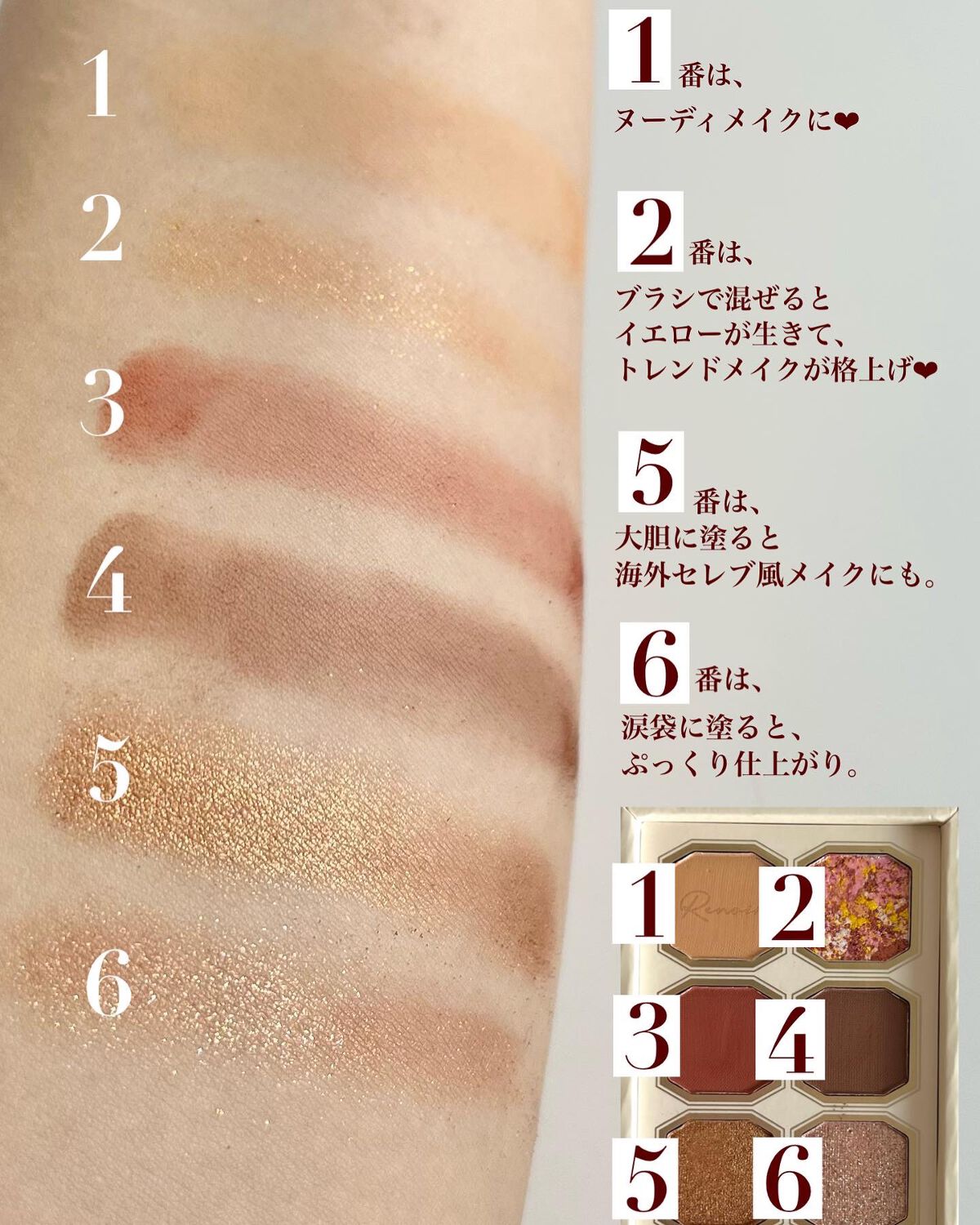 絵画アイシャドウパレット/MilleFée/アイシャドウパレットを使ったクチコミ(2枚目)