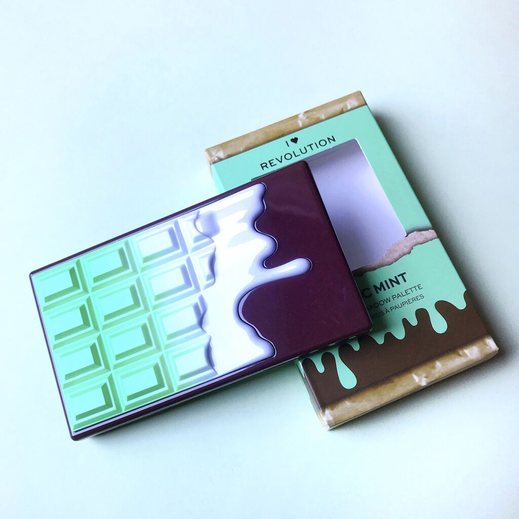 ミニチョコレートアイシャドウパレット チョコミント/MAKEUP REVOLUTION/アイシャドウパレットを使ったクチコミ（2枚目）