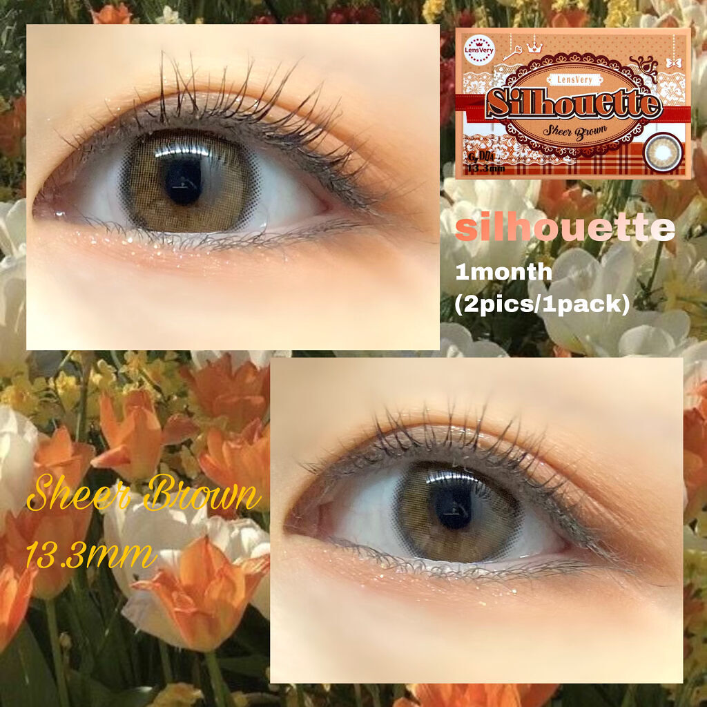 シルエットマンスリー/LensVery/１ヶ月（１MONTH）カラコンを使ったクチコミ（1枚目）