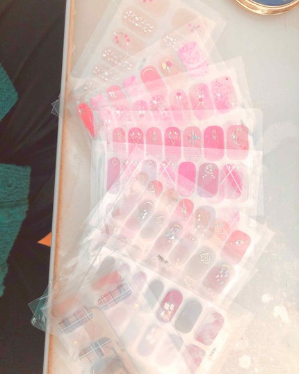 ネイルシール/Qoo10/ネイルシールを使ったクチコミ(1枚目)