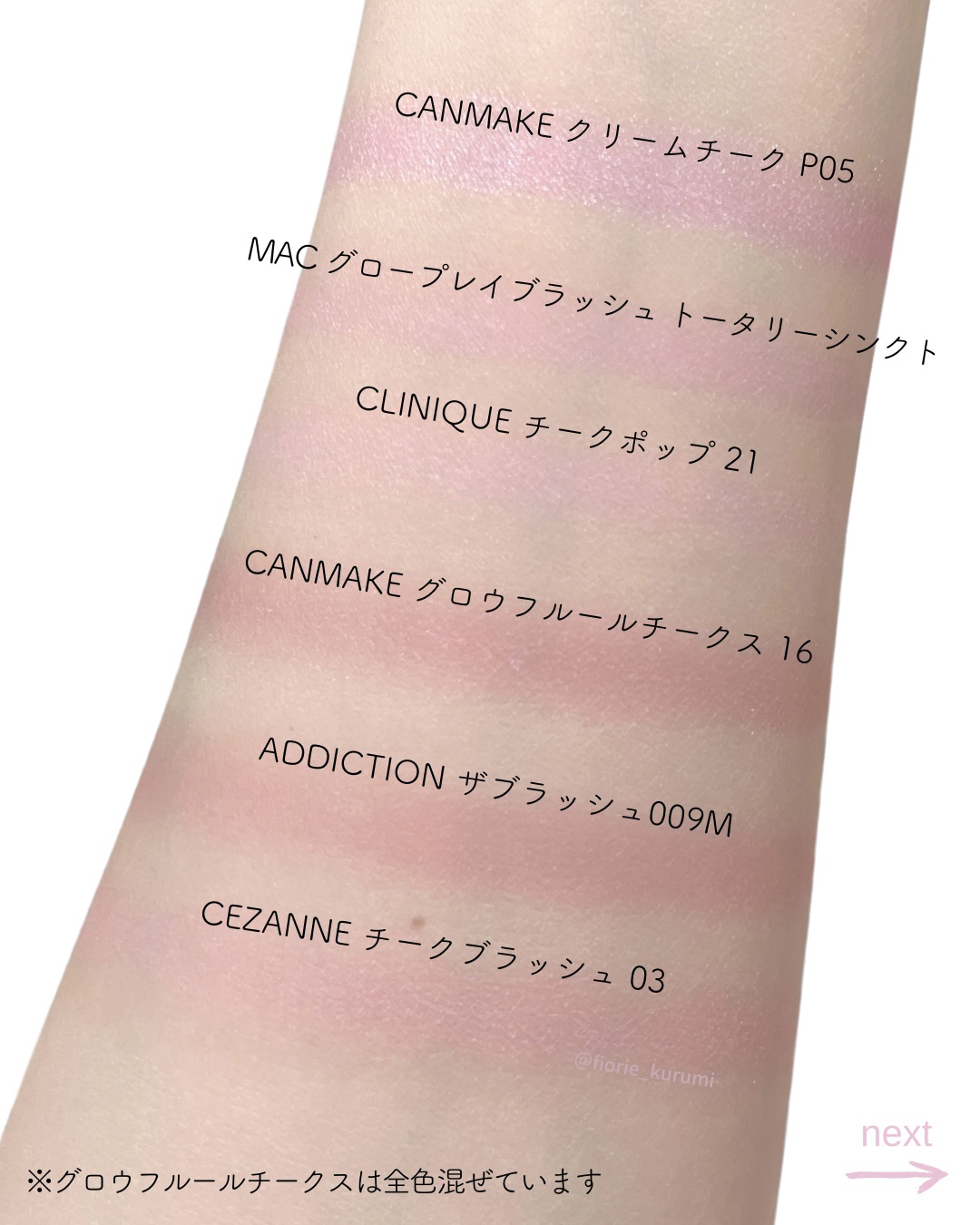 グロウフルールチークス/キャンメイク/パウダーチークを使ったクチコミ（3枚目）