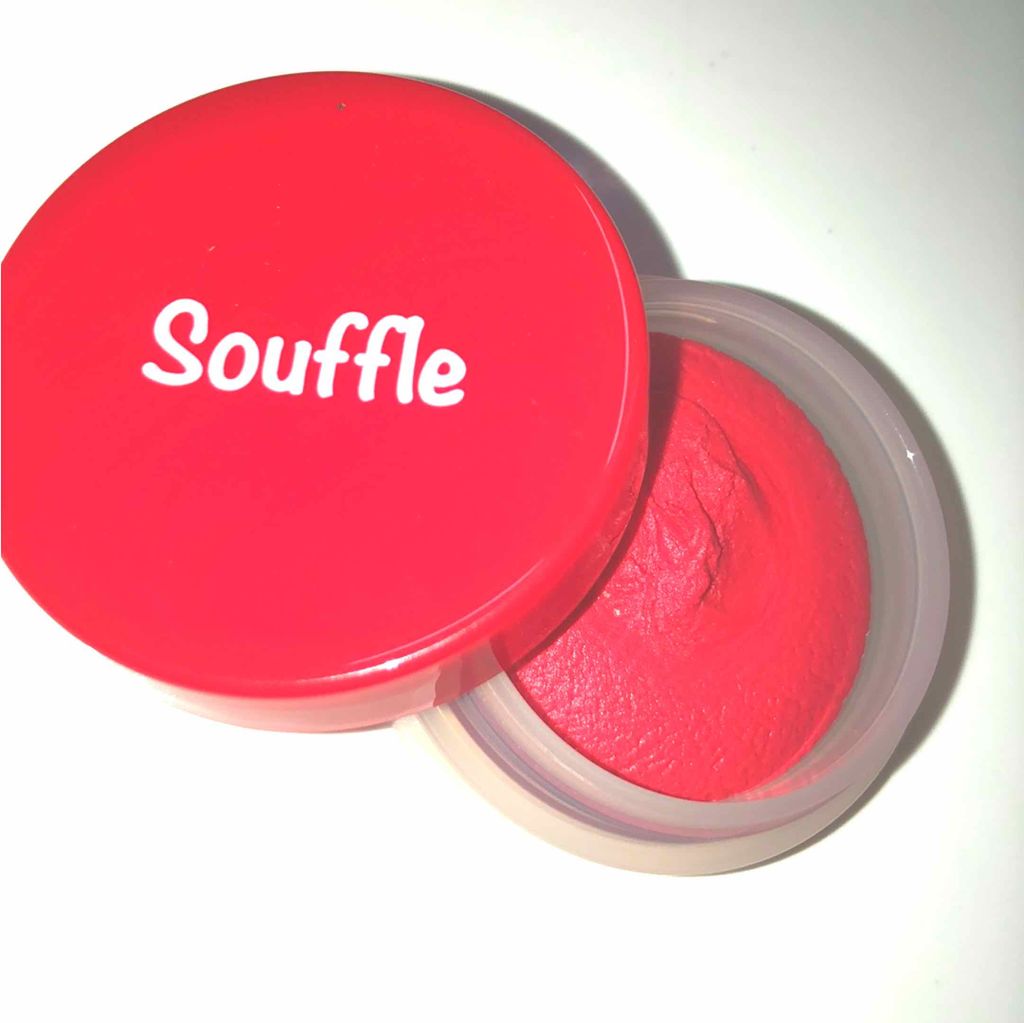 スフレチーク Souffle/DAISO/ジェル・クリームチークを使ったクチコミ（1枚目）