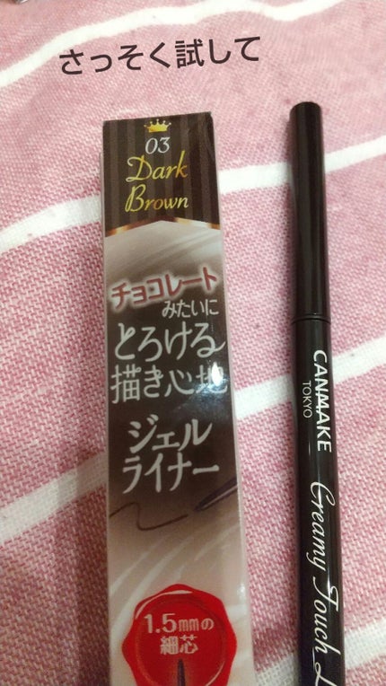 クリーミータッチライナー/キャンメイク/ジェルアイライナーを使ったクチコミ(1枚目)
