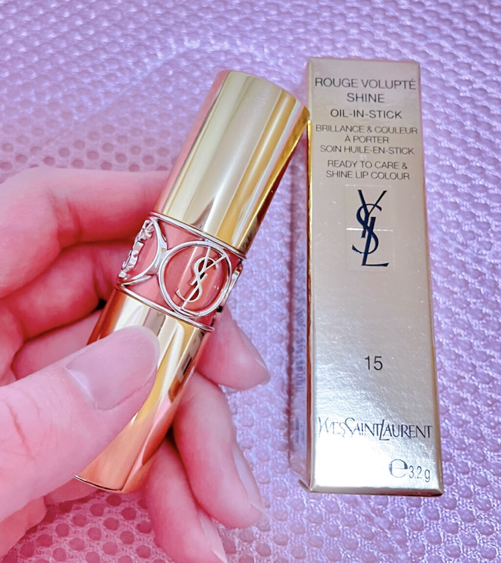 ルージュ ヴォリュプテ シャイン/YVES SAINT LAURENT BEAUTE/口紅を使ったクチコミ（3枚目）