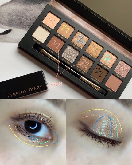 エクスプローラ12色 動物アイシャドウパレット/PERFECT DIARY/アイシャドウパレットを使ったクチコミ(4枚目)