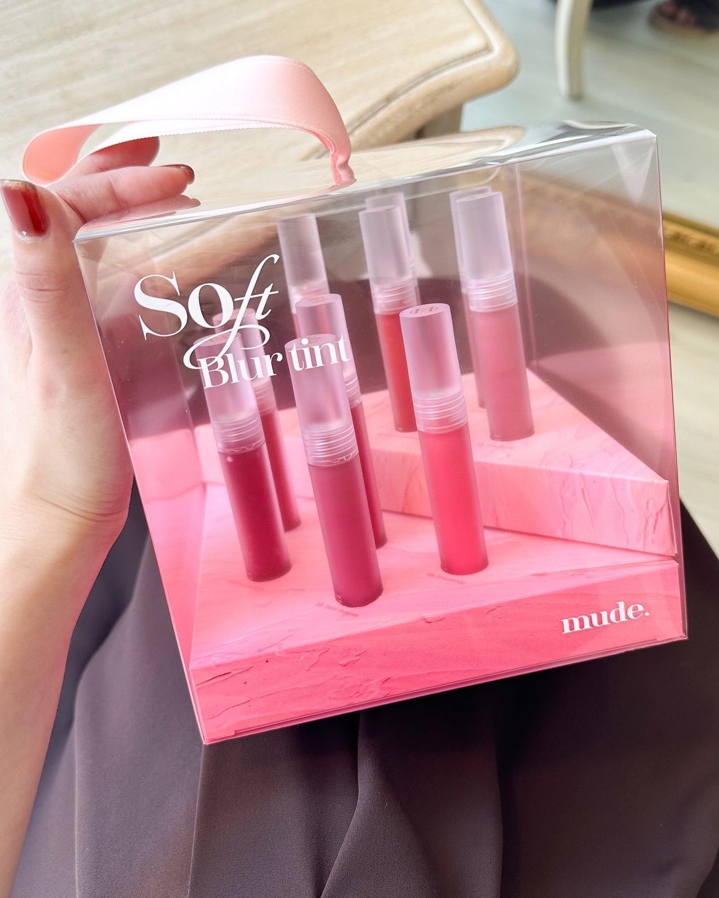 ソフトブラーティント/mude/リップティントを使ったクチコミ(10枚目)