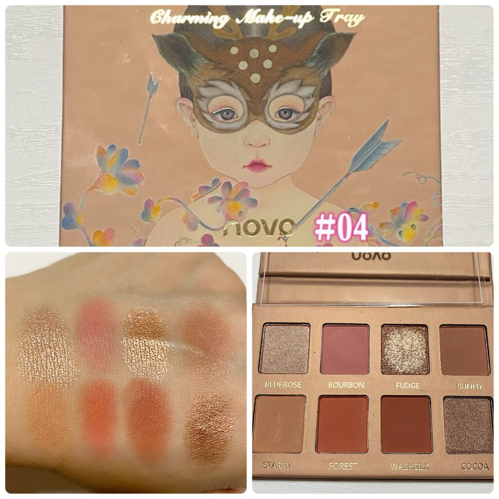 アイシャドウ パレット 8カラー/NOVO/アイシャドウパレットを使ったクチコミ(5枚目)