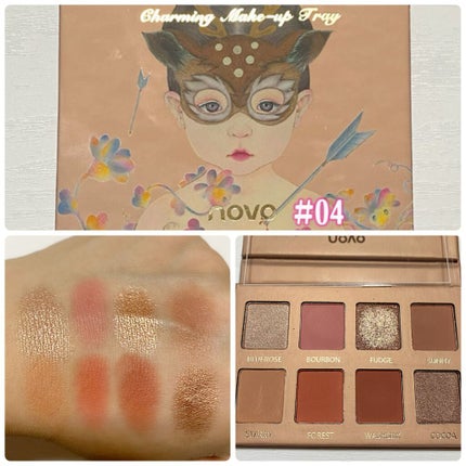 アイシャドウ パレット 8カラー/NOVO/アイシャドウパレットを使ったクチコミ(5枚目)