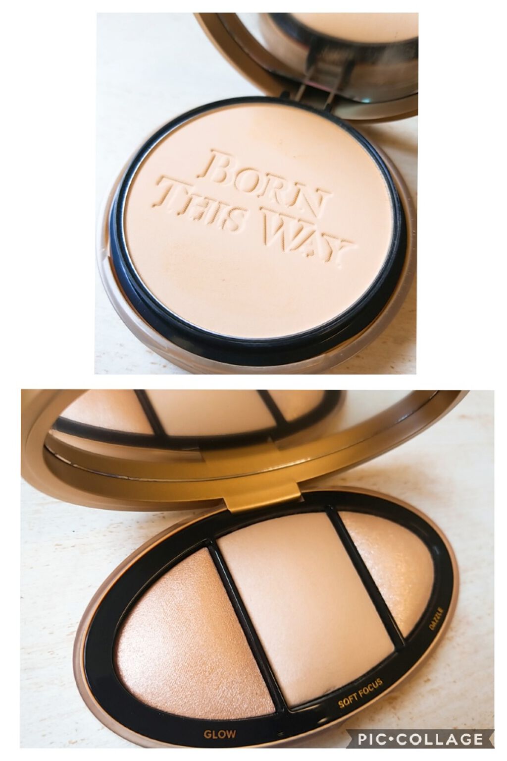 ボーン ディス ウェイ ターン アップ ザ ライト ハイライティング パレット/Too Faced/プレストパウダーを使ったクチコミ（2枚目）