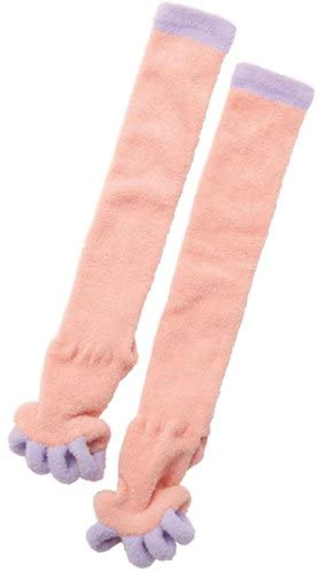 眠れる森の5本指ふわもこソックス着圧タイプ ピンク