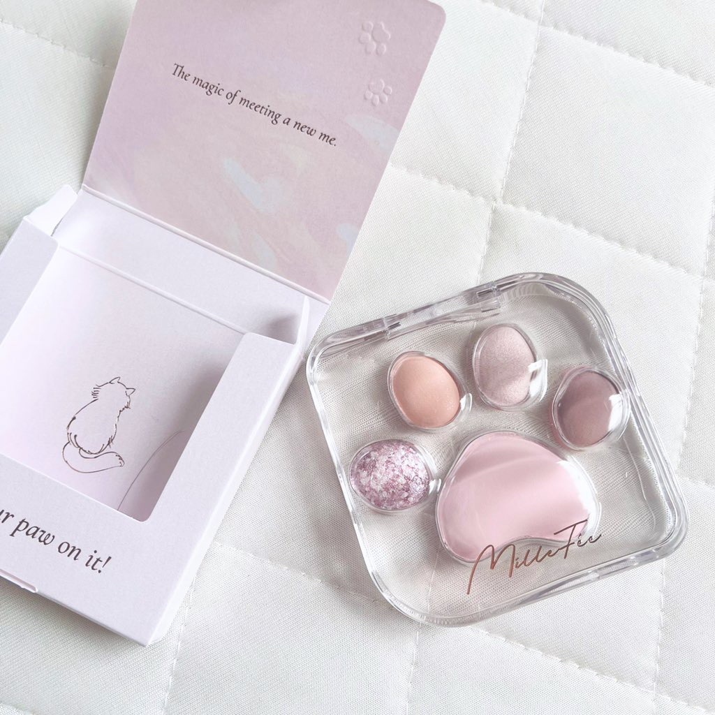 ミャオパウズアイシャドウパレット 01 甘えんぼ/MilleFée/アイシャドウパレットを使ったクチコミ（2枚目）