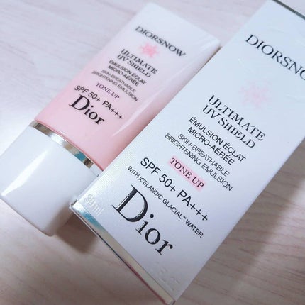 【旧】スノー UVシールド トーンアップ 50+/Dior/日焼け止めミルクを使ったクチコミ(4枚目)
