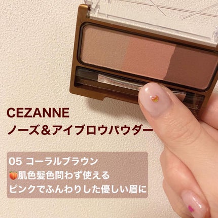 ノーズ&アイブロウパウダー/CEZANNE/パウダーアイブロウを使ったクチコミ(3枚目)