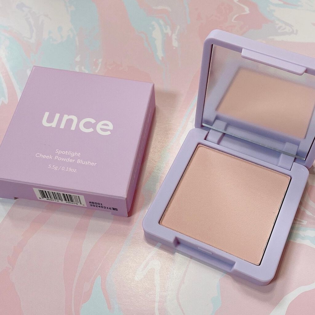 スポットライトチークパウダーブラッシャー/unce/パウダーチークを使ったクチコミ(2枚目)