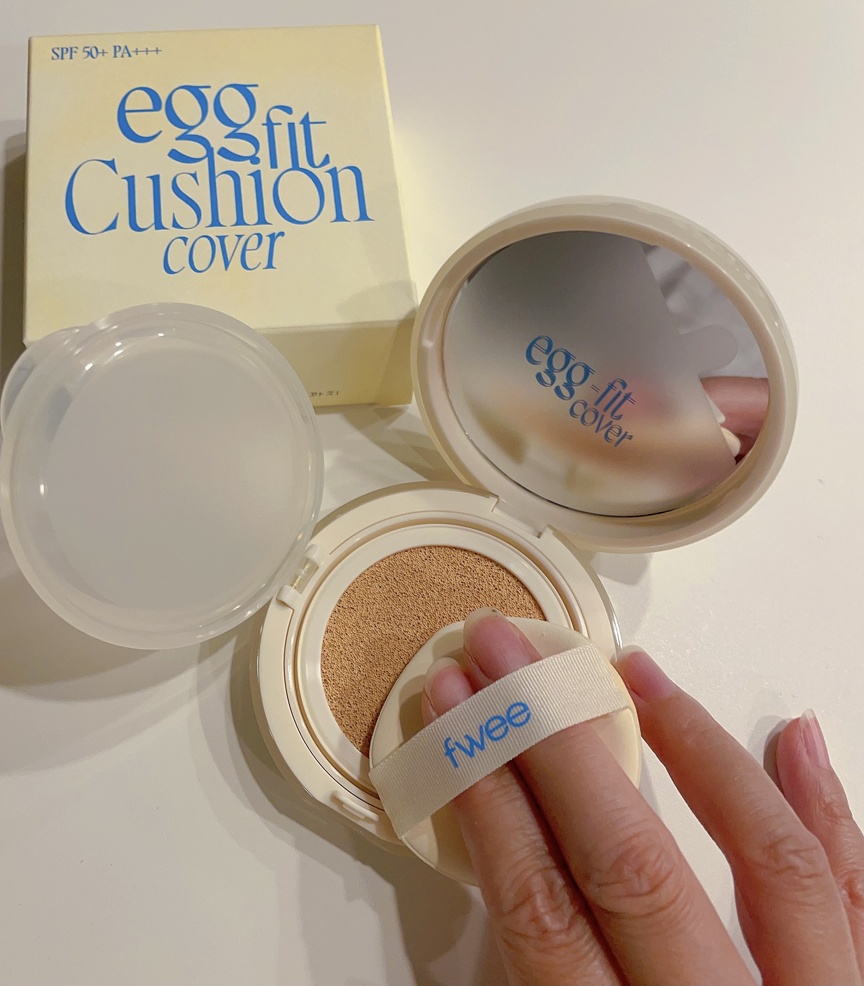 フィー クッションエッグフィットカバー/fwee/クッションファンデーションを使ったクチコミ（3枚目）
