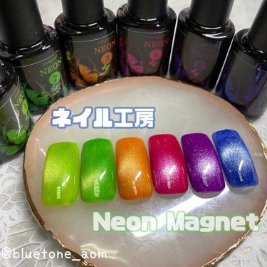 ネイル工房 NEONマグネットジェルのクチコミ「ネイル工房(@nailkoubou)
Neon Magnet

ネオンカラー

➕

マグネッ.....」（1枚目）