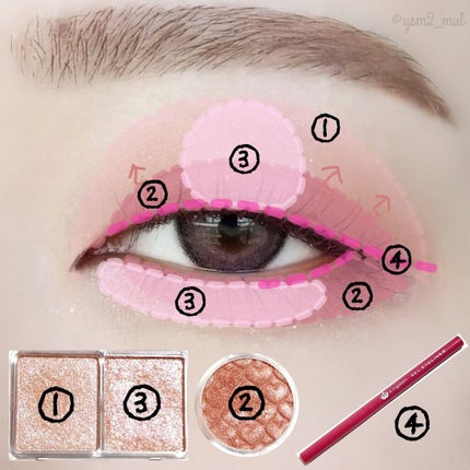 キングダム ジェルアイライナー ピンクバーガンディ/キングダム/ジェルアイライナーを使ったクチコミ(3枚目)