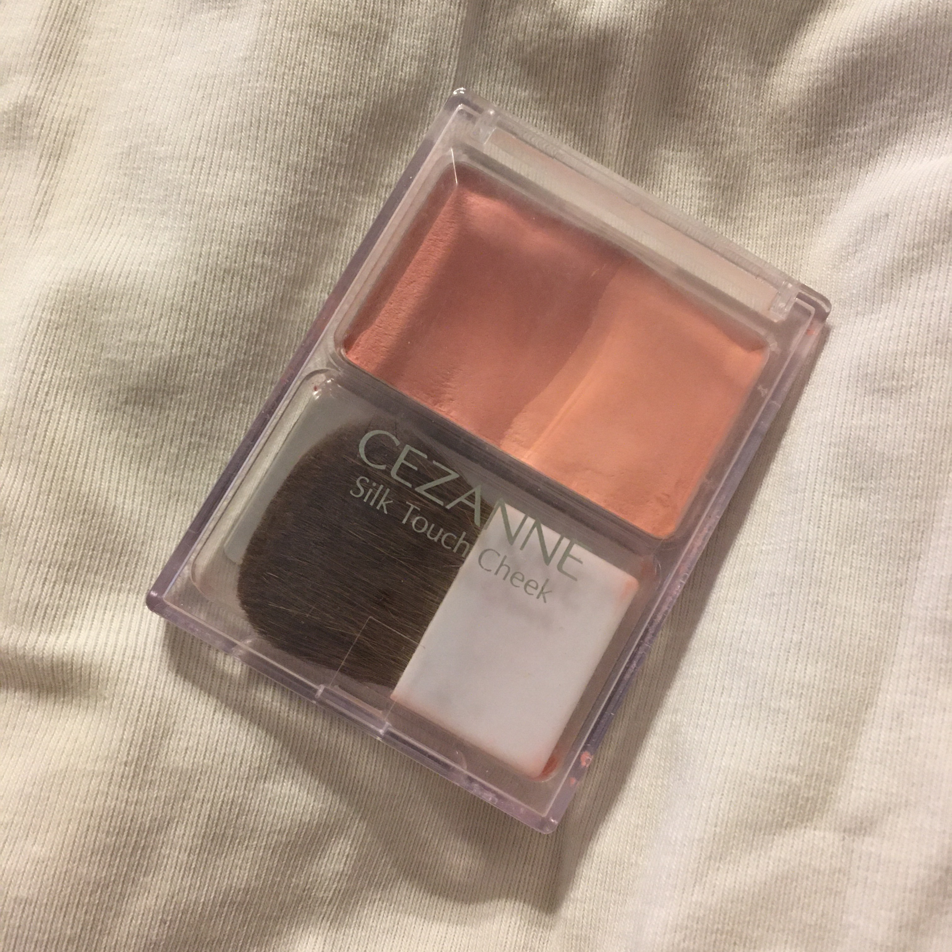 シルクタッチチーク 01 ピンク系/CEZANNE/パウダーチークを使ったクチコミ（1枚目）