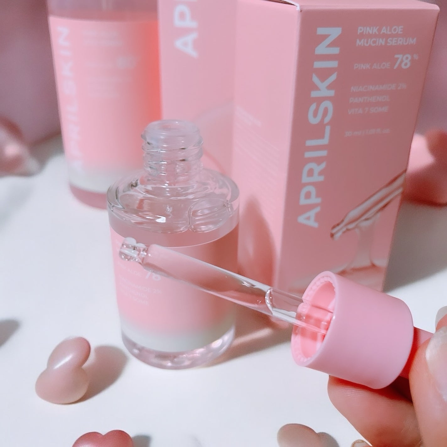 ピンクアロエムチンセラム/APRILSKIN/美容液を使ったクチコミ(2枚目)