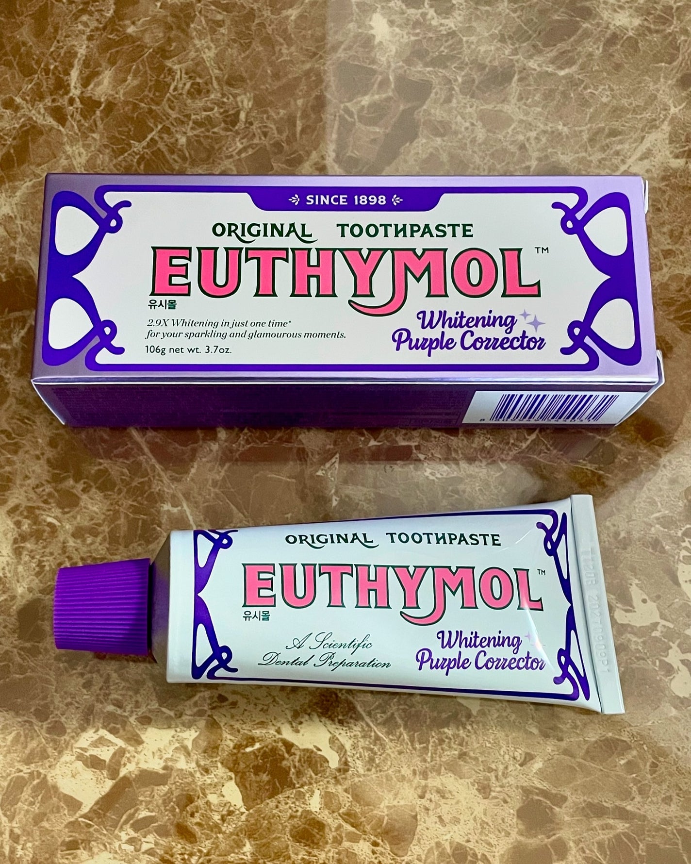 ホワイトパープル歯みがき ピーチフローラルミントの香り/EUTHYMOL/歯磨き粉を使ったクチコミ(1枚目)