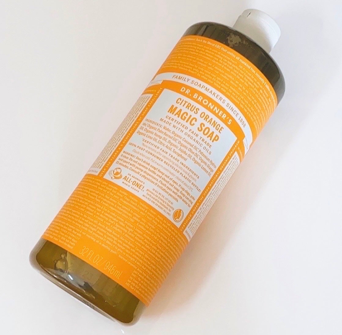 マジックソープ シトラスオレンジ/ドクターブロナー/ボディソープを使ったクチコミ(1枚目)