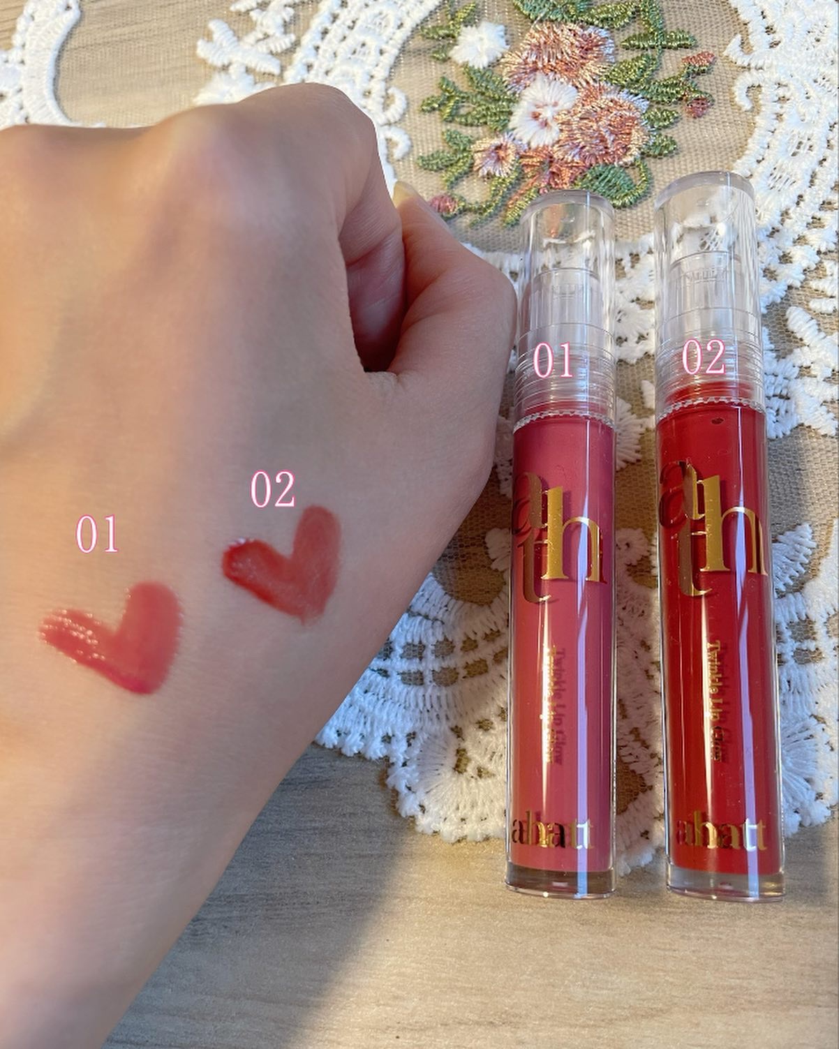 トゥインクルリップグロウ/ahatt/リップグロスを使ったクチコミ（2枚目）