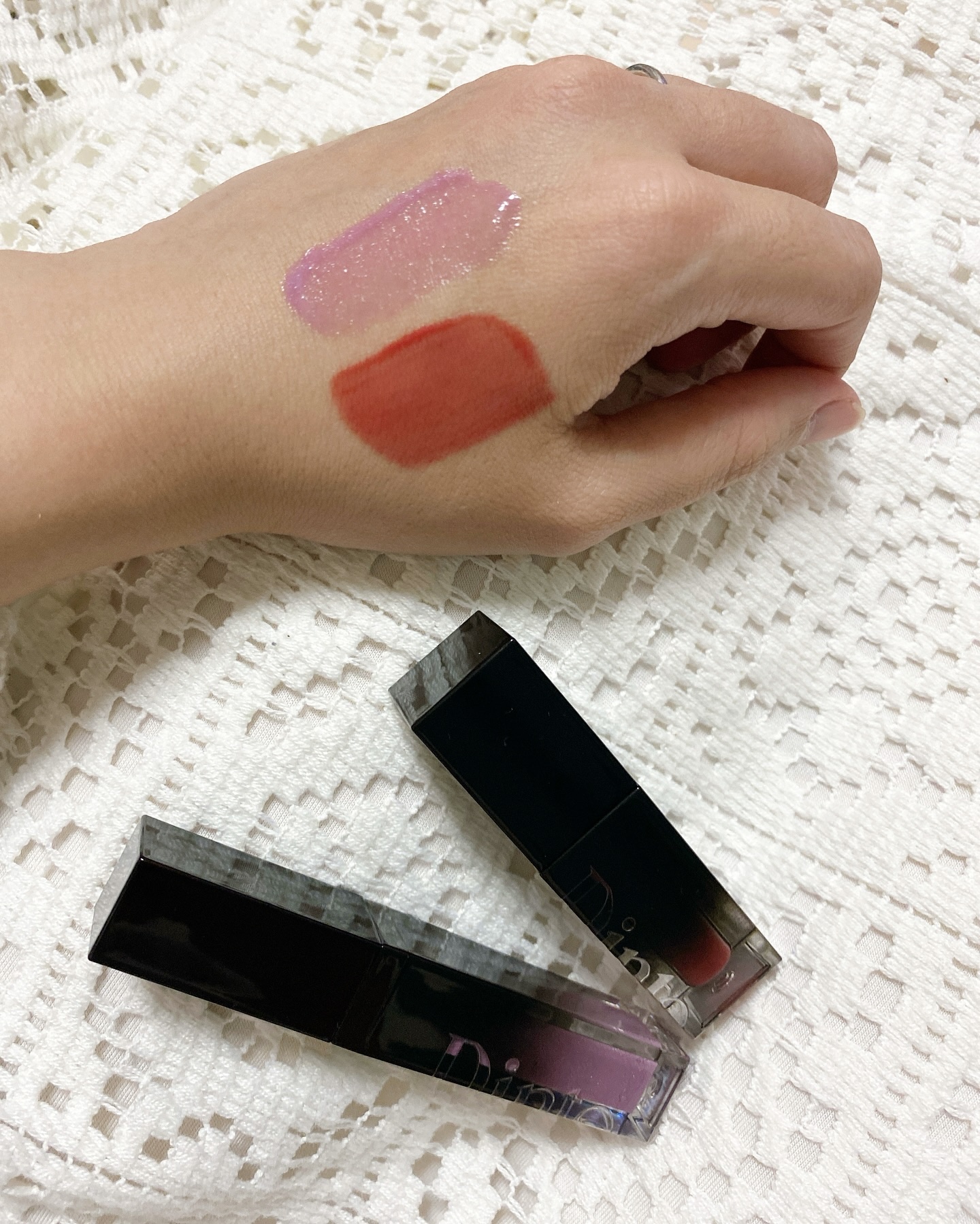 ボリュームパールキッスグロス #124 ミスベル/Dinto/リップグロスを使ったクチコミ（1枚目）