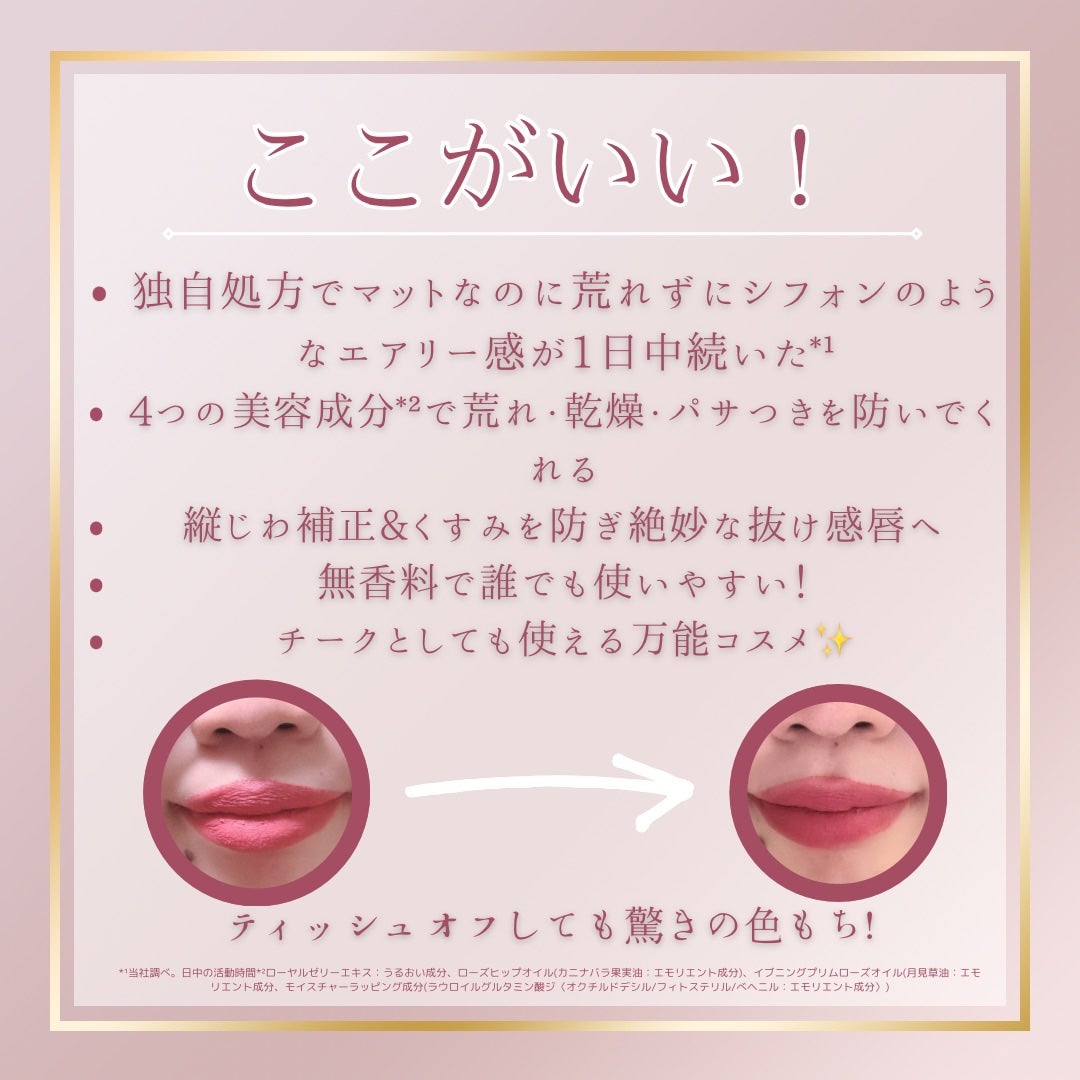 マットヴェールティント/LIPGUARDIAN/リップティントを使ったクチコミ(2枚目)