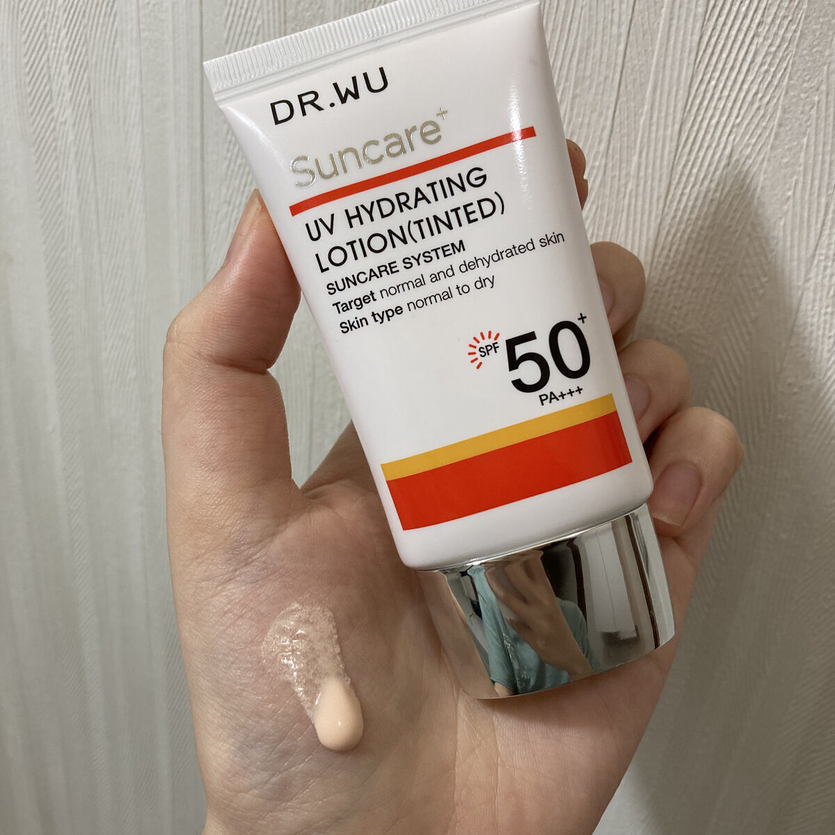 サンスクリーン+モイスト（色付き）＜日焼け止め＞/DR.WU/日焼け止めローションを使ったクチコミ（2枚目）