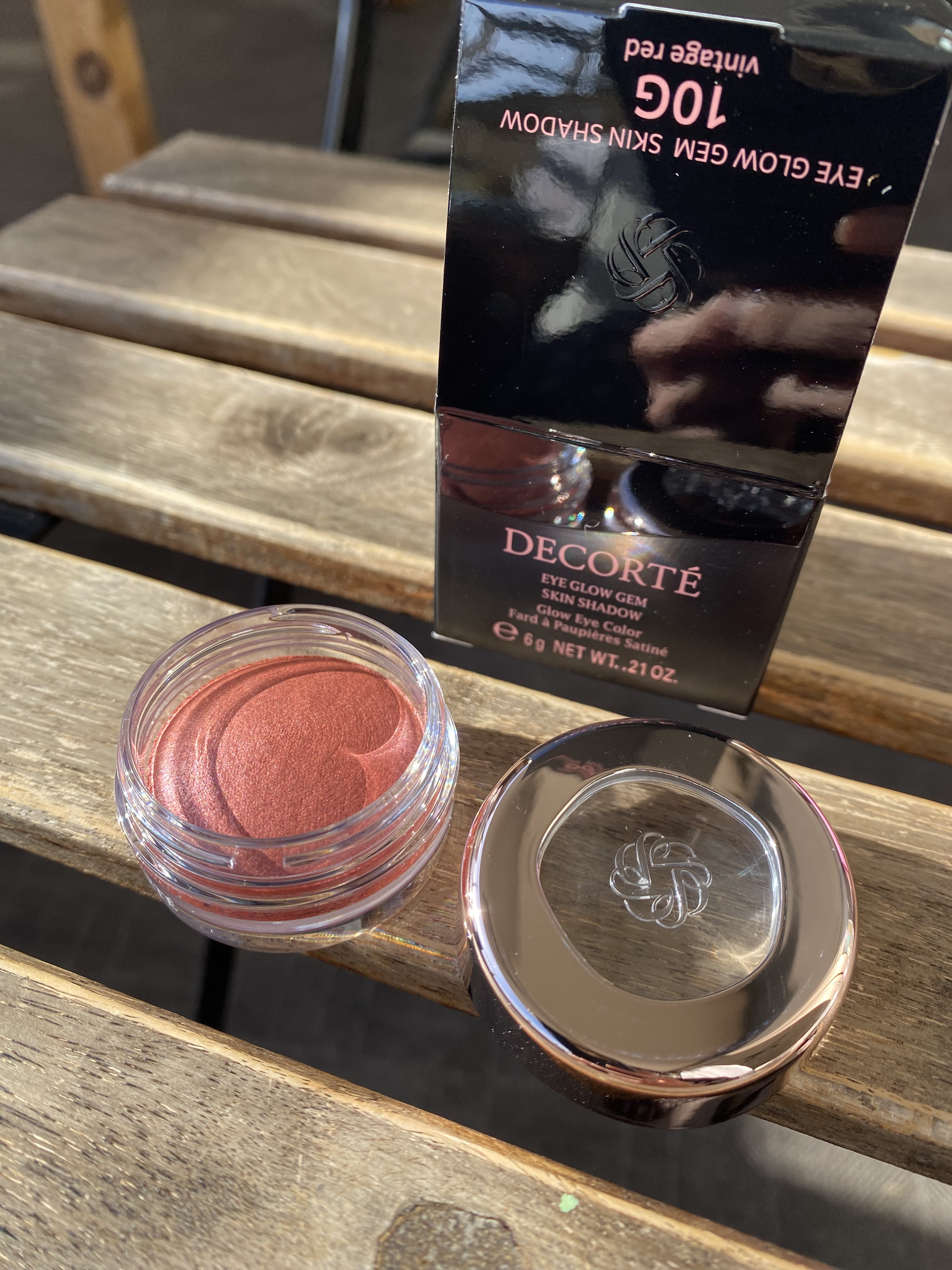 アイグロウジェム スキンシャドウ 10G vintage red/DECORTÉ/ジェル・クリームアイシャドウを使ったクチコミ（1枚目）