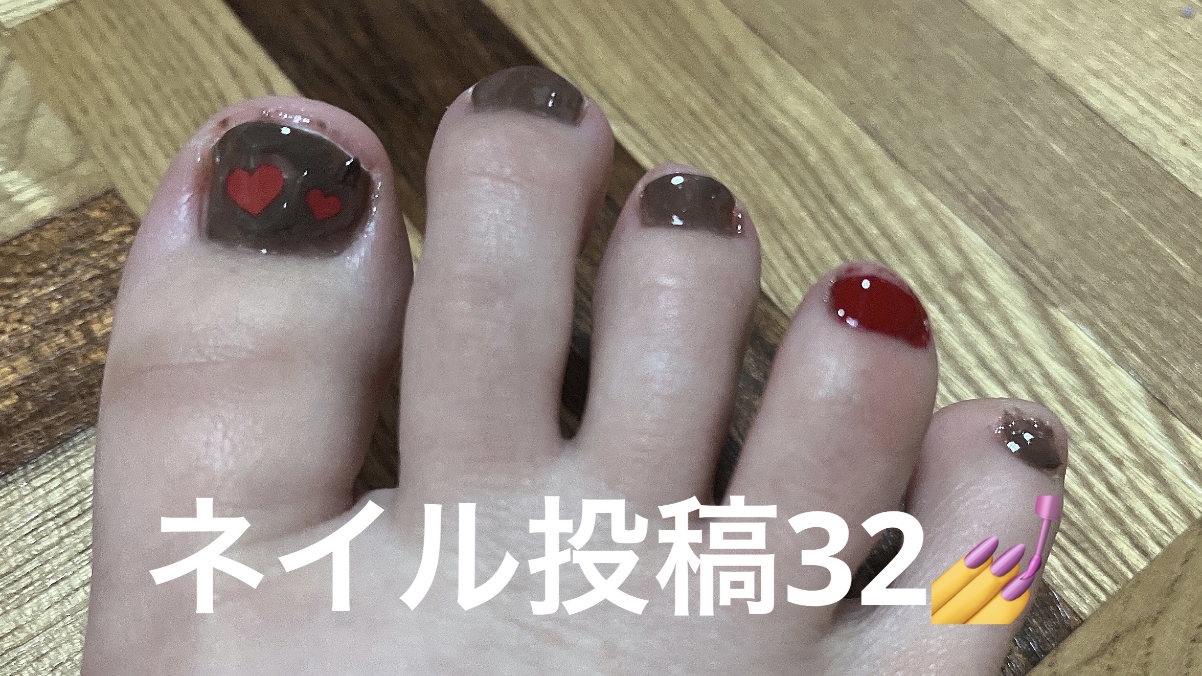 gene TOKYO ネイル レッド/DAISO/マニキュアを使ったクチコミ（1枚目）