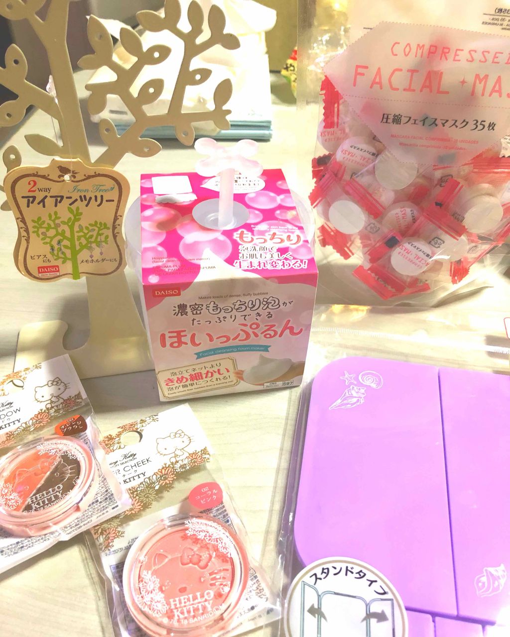 Blooming Kitty パウダーチーク/DAISO/パウダーチークを使ったクチコミ（1枚目）