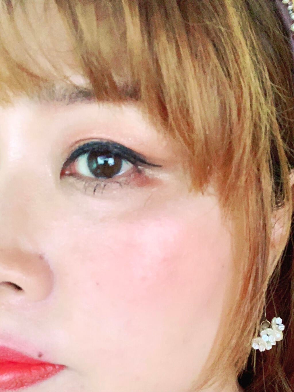 リサ・ラーソン♡クッションファンデマニア on LIPS 「#本日のピアス#パールピアス#揺れるピアス#詐欺メイク#奥二重..」(2枚目)