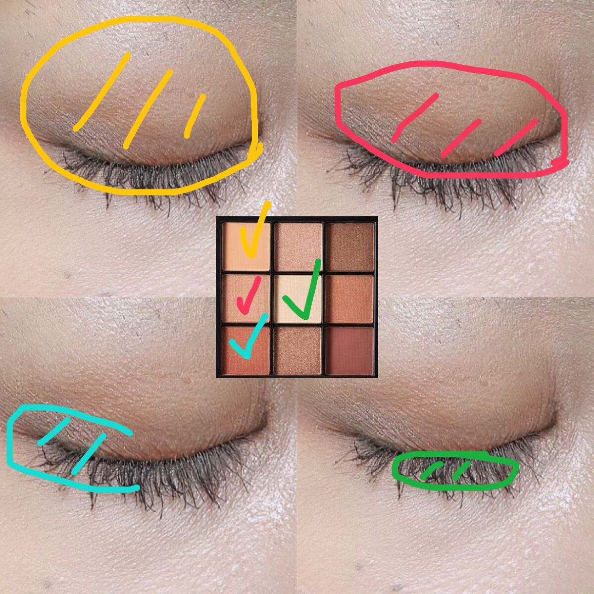 UR GLAM BLOOMING EYE COLOR PALETTE/U R GLAM/アイシャドウパレットを使ったクチコミ(2枚目)