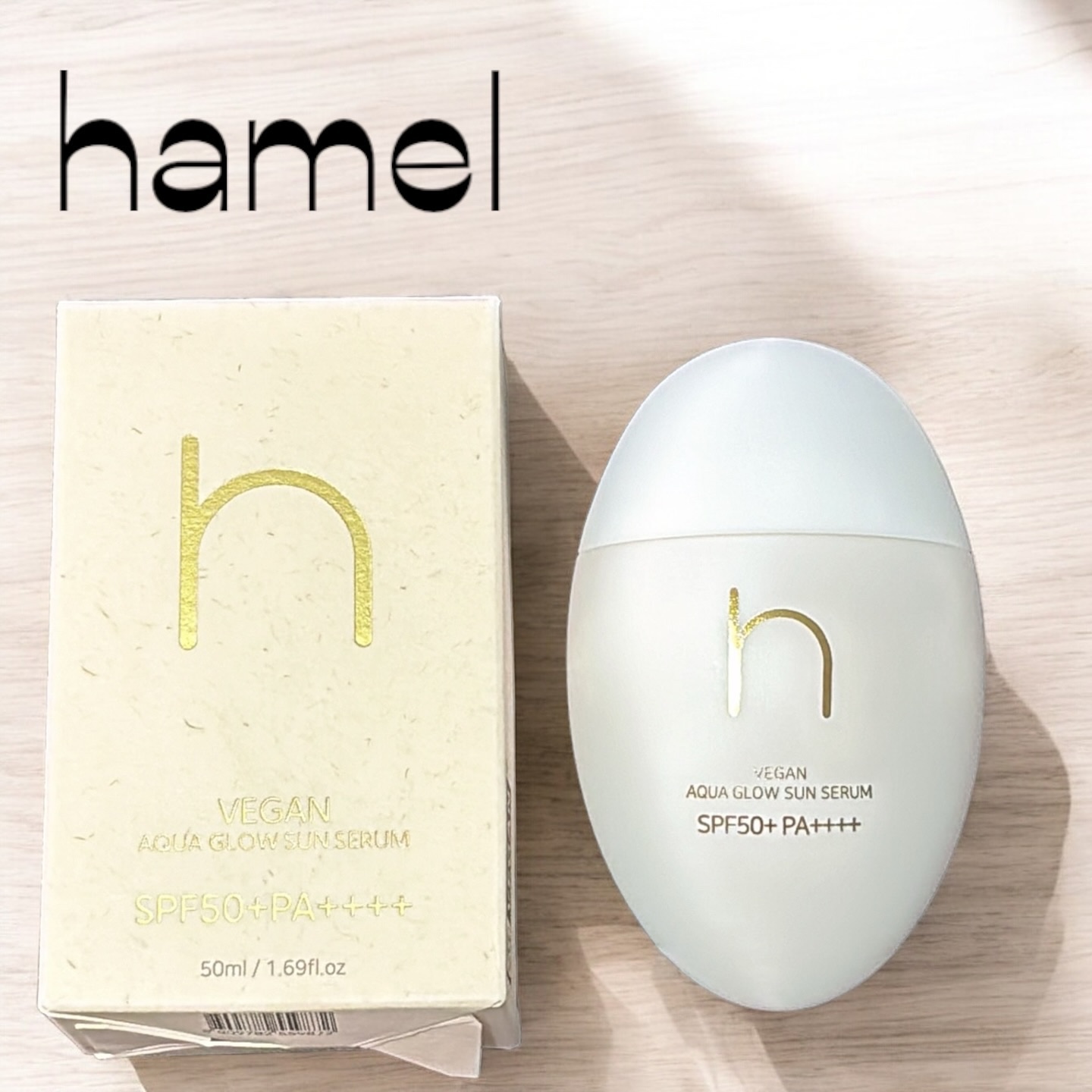 ヴィーガンアクアグロウサンセラム/HAMEL/日焼け止めローションを使ったクチコミ（1枚目）