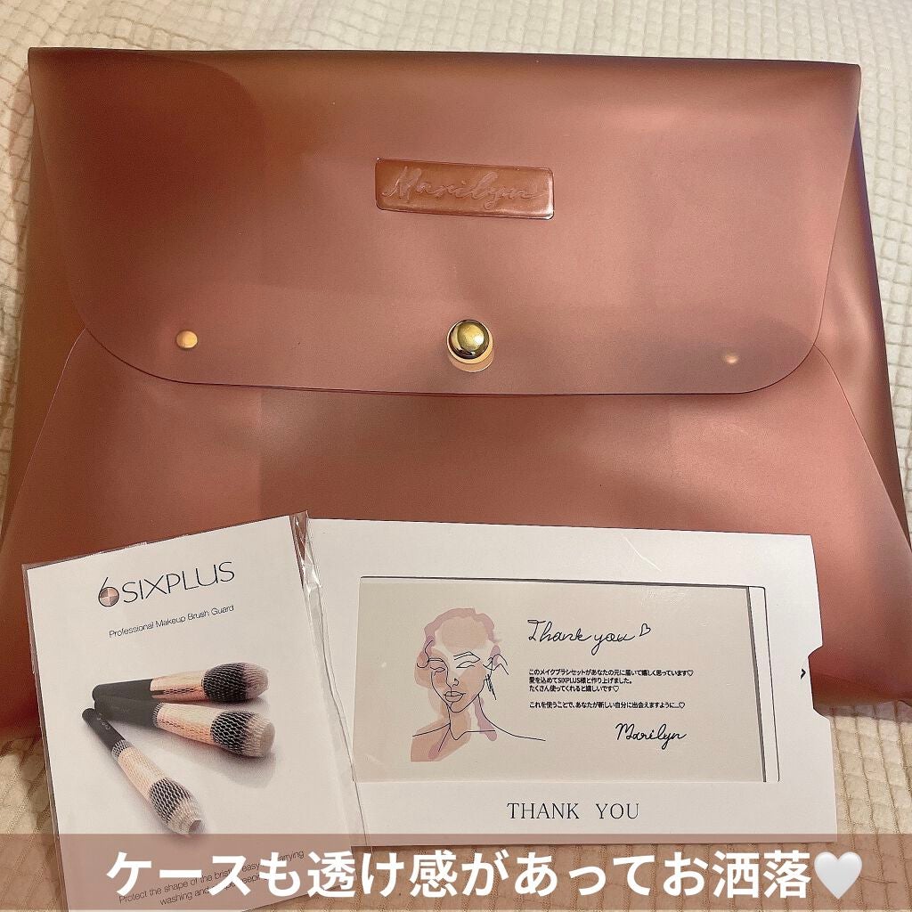 SIXPLUS X MARILYN 10本メイクアップブラシセット/SIXPLUS/メイクブラシを使ったクチコミ(3枚目)