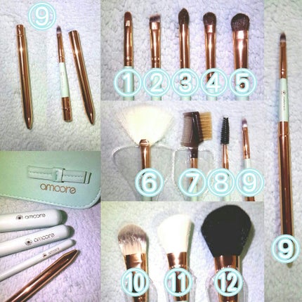 化粧ブラシセット/amoore/メイクブラシを使ったクチコミ(4枚目)