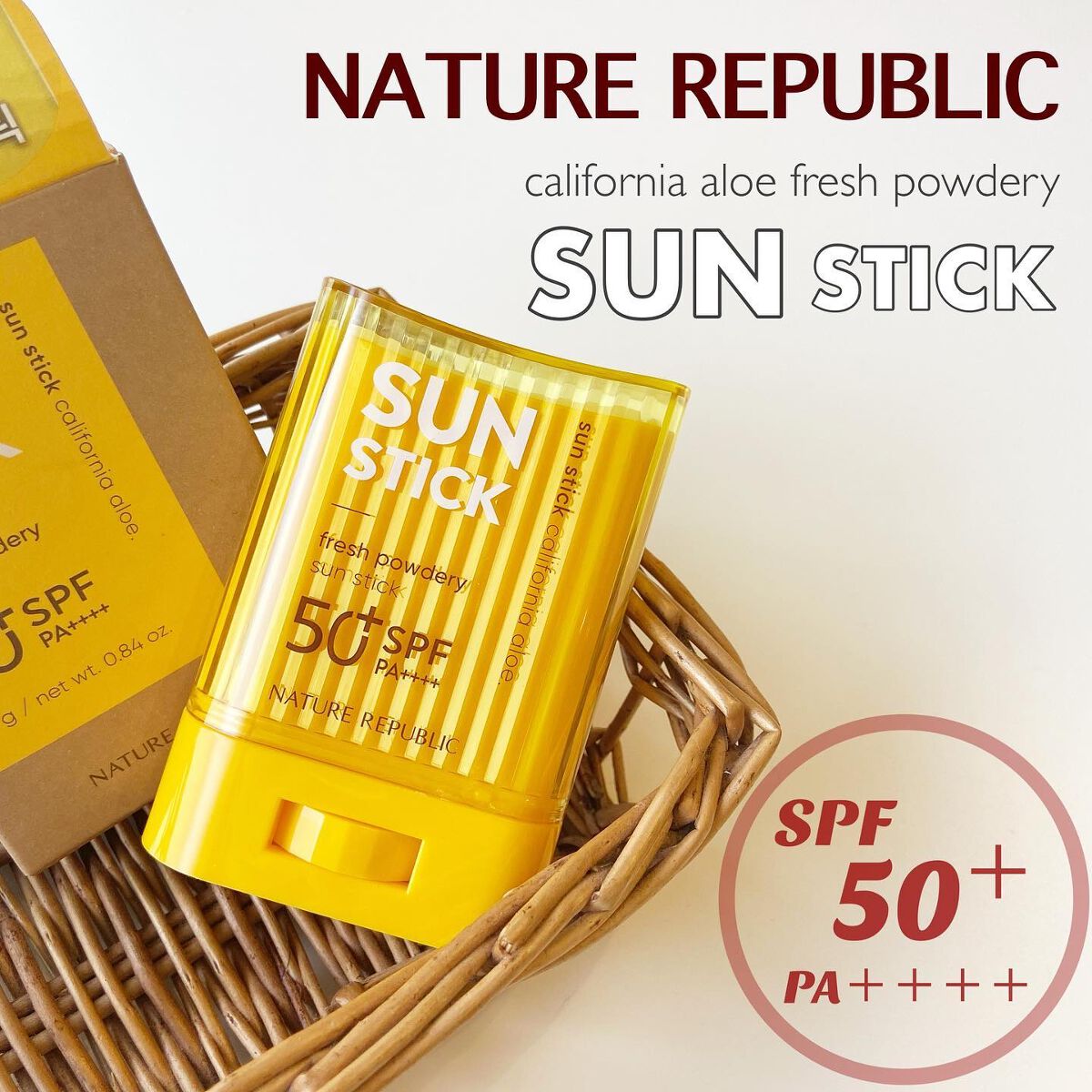 パウダリーUVアロエスティック/ネイチャーリパブリック/日焼け止めスティックを使ったクチコミ（1枚目）