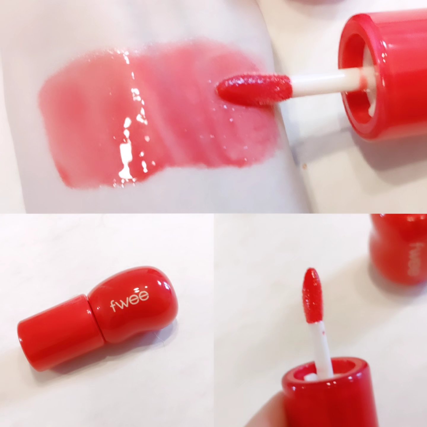 フィー 3Dボリューミンググロス B04 エンドゥ 70%/fwee/リップグロスを使ったクチコミ（2枚目）