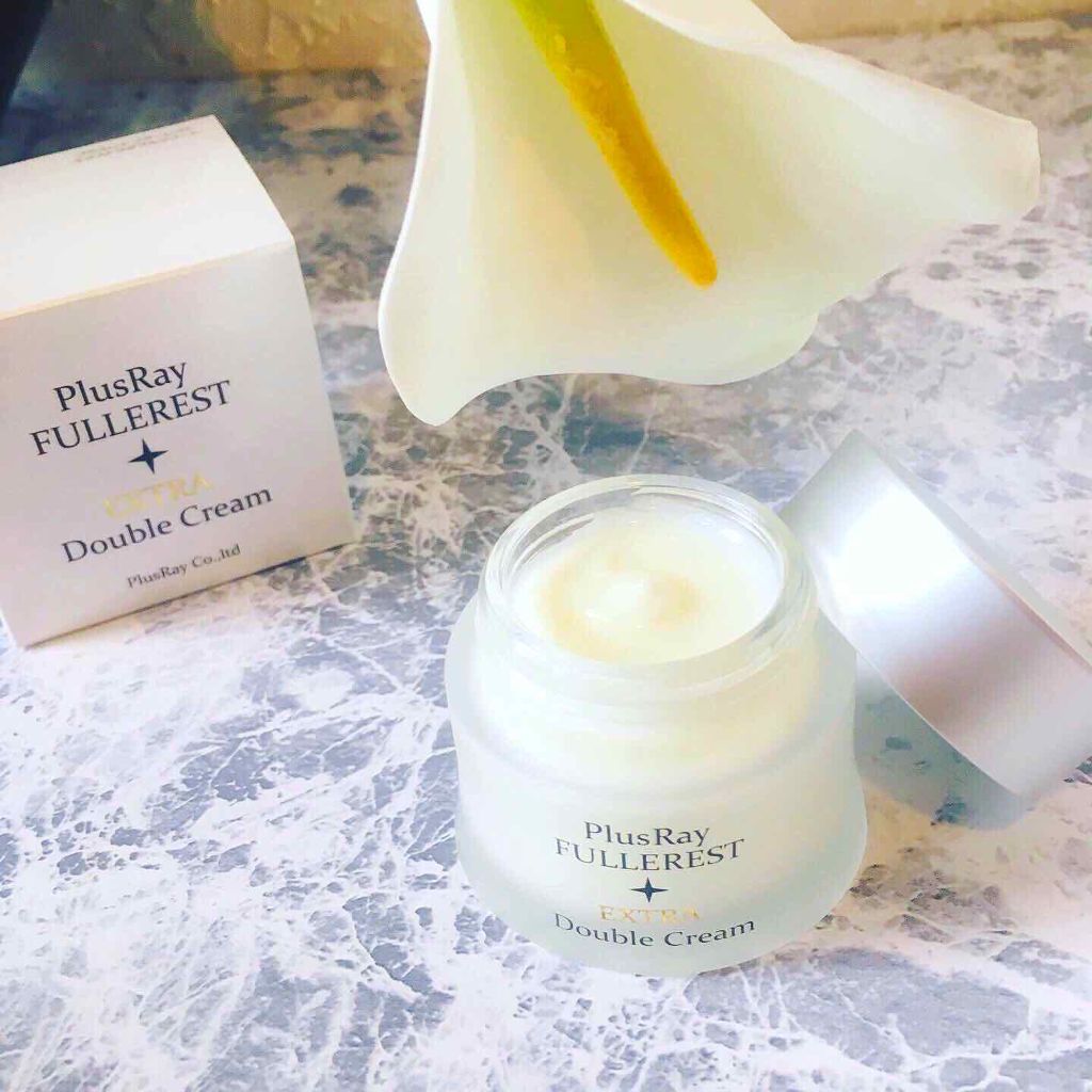 フラーレストエクストラダブルクリーム/PlusRay/フェイスクリームを使ったクチコミ（3枚目）