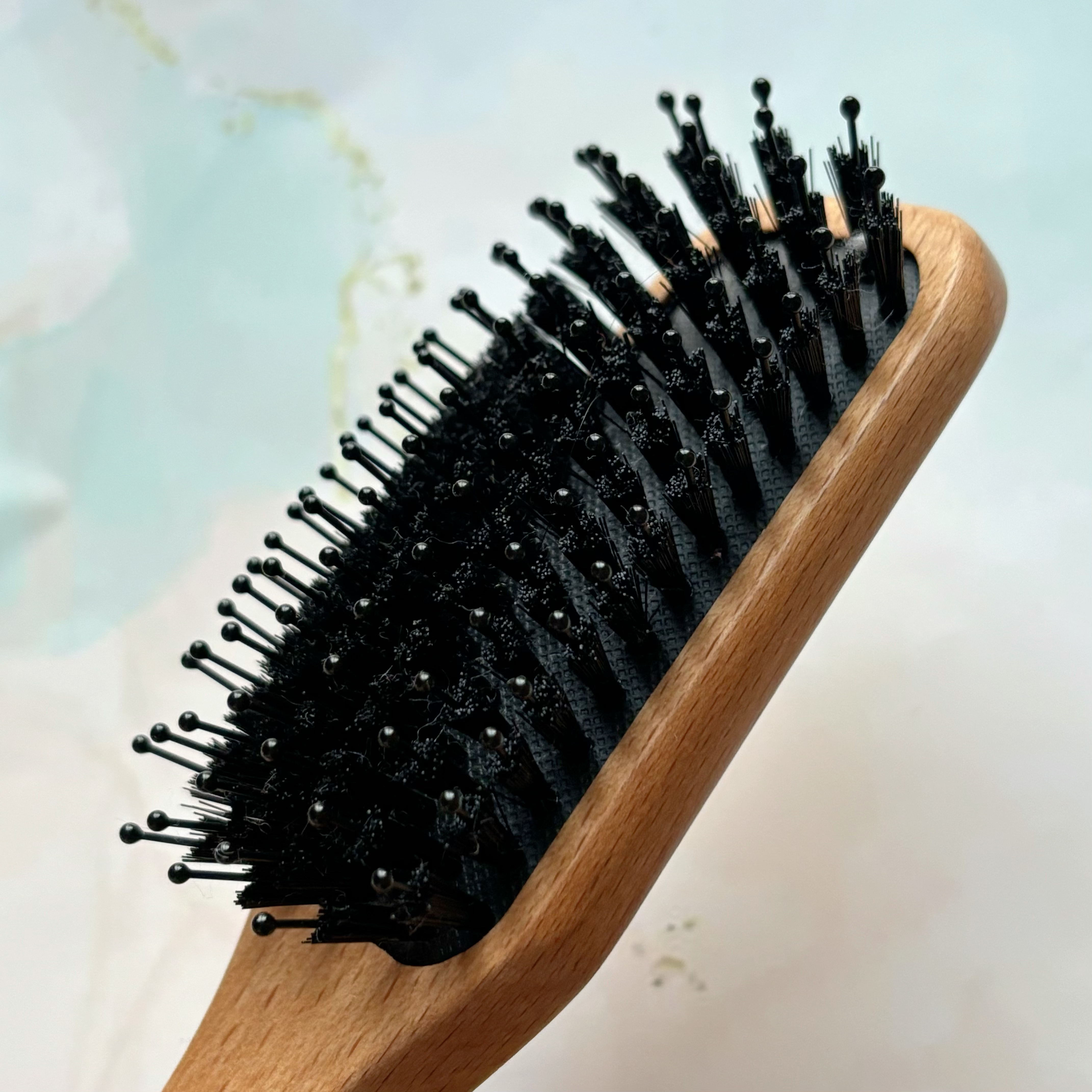 ブナ材ヘアブラシ ミックス毛/無印良品/ヘアブラシを使ったクチコミ（2枚目）