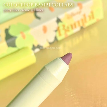 ColourPop Creme Gel Linerのクチコミ「COLOURPOP 🌼
バンビコラボ ジェルライナー💟

✔︎ purty liner 
cr.....」（3枚目）