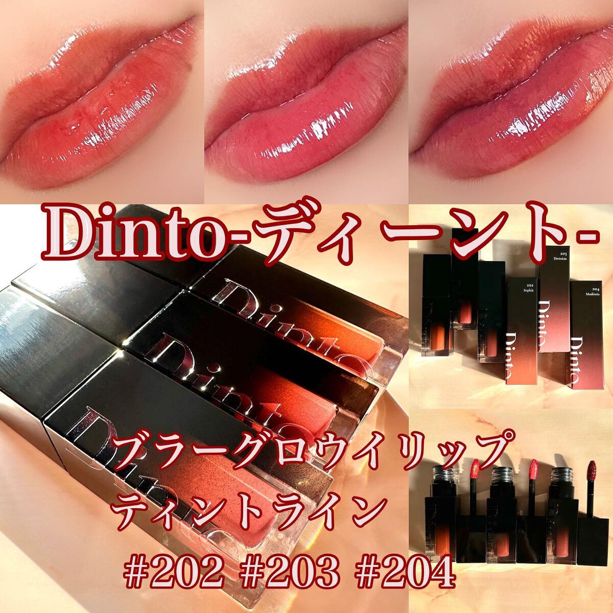 ブラーグロイリップティント/Dinto/リップティントを使ったクチコミ（1枚目）