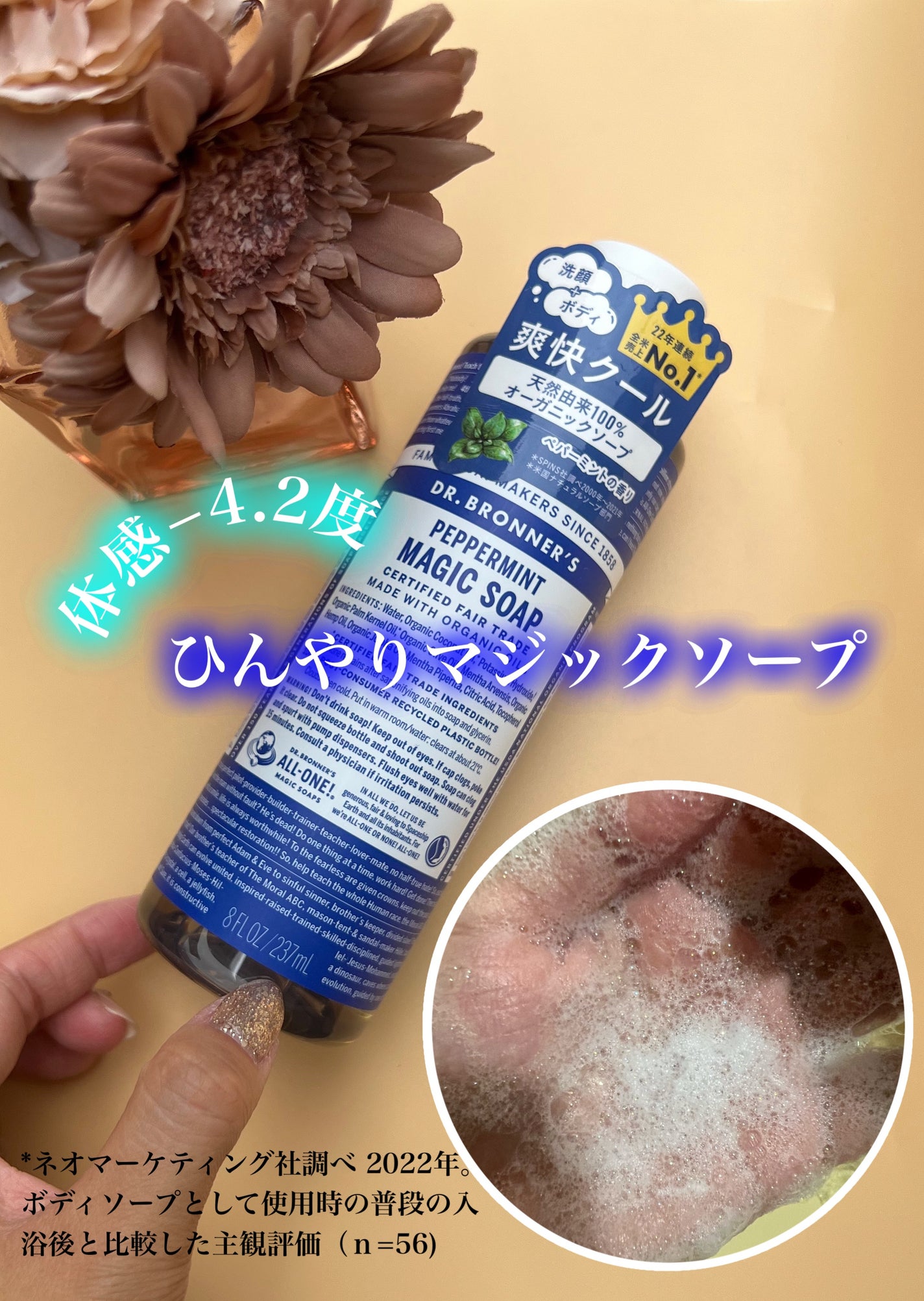 マジックソープ ペパーミント/ドクターブロナー/ボディソープを使ったクチコミ(1枚目)