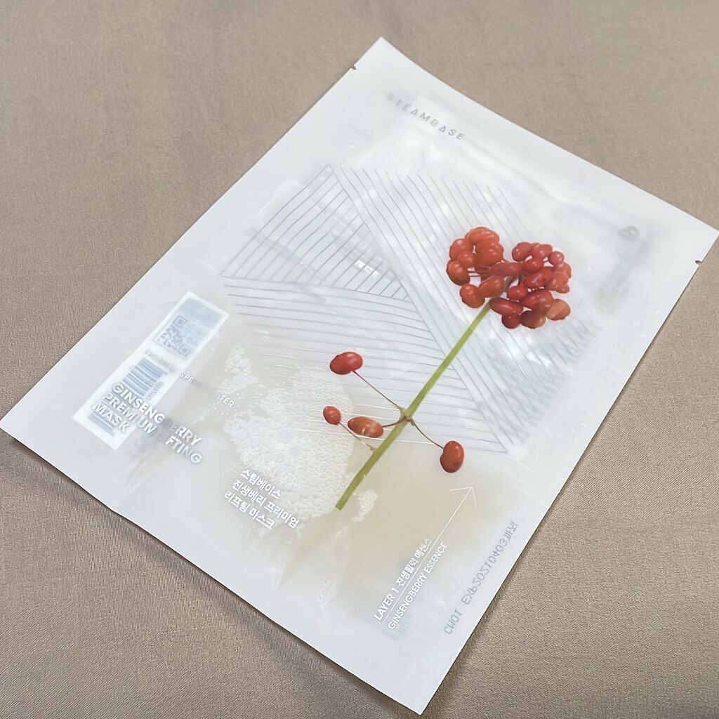 ジンセンベリープレミアムリフティングマスク (10枚入り)/STEAMBASE/シートマスク・パックを使ったクチコミ（1枚目）