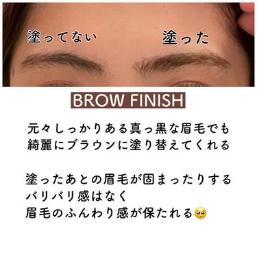 ブロウ フィニッシュ  01 Chestnut Brown/MARY QUANT/眉マスカラを使ったクチコミ（2枚目）