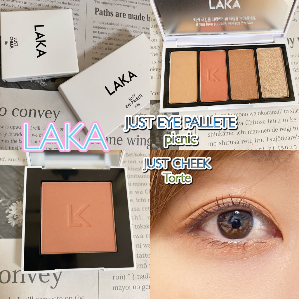 ジャストチーク/Laka/パウダーチークを使ったクチコミ（1枚目）