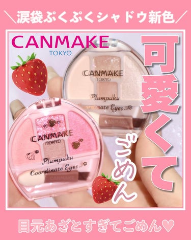 【激バズコスメ新作🍓涙袋ぷくぷくシャドウ🫖】

大人気のCANMAKE(キャンメイク)
激バズで品切れ続出だったプランぷくコーデアイズに
あざとい目元を演出する新色が登場🔥

プランぷくコーデアイズは
