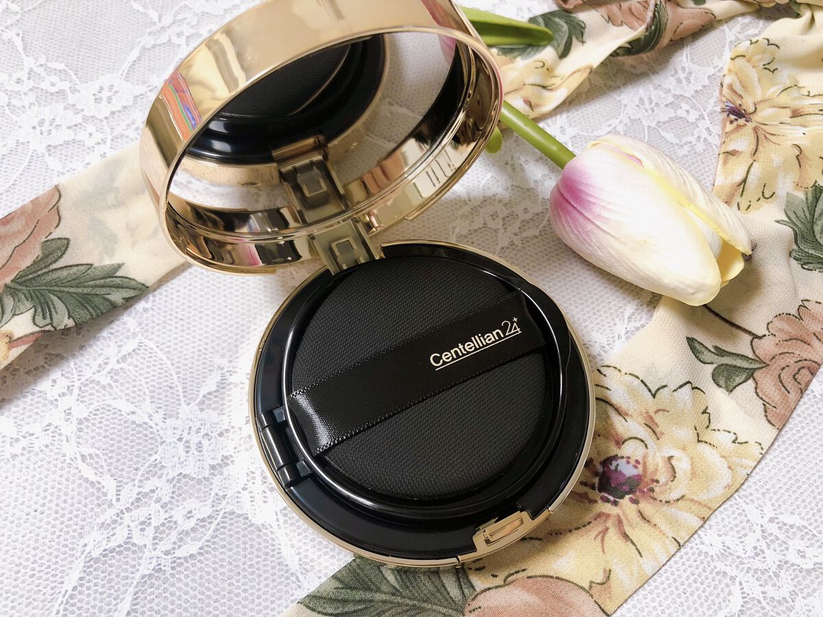 マデカグロウベールカバークッション ケース（ゴールド）/センテリアン24/クッションファンデーションを使ったクチコミ（3枚目）